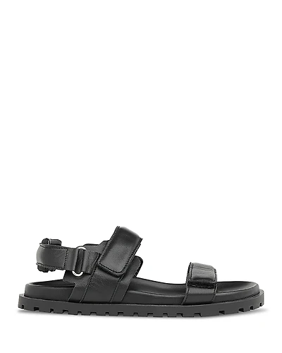 Whistles Women's Ria Black Sporty Velcro Sandals