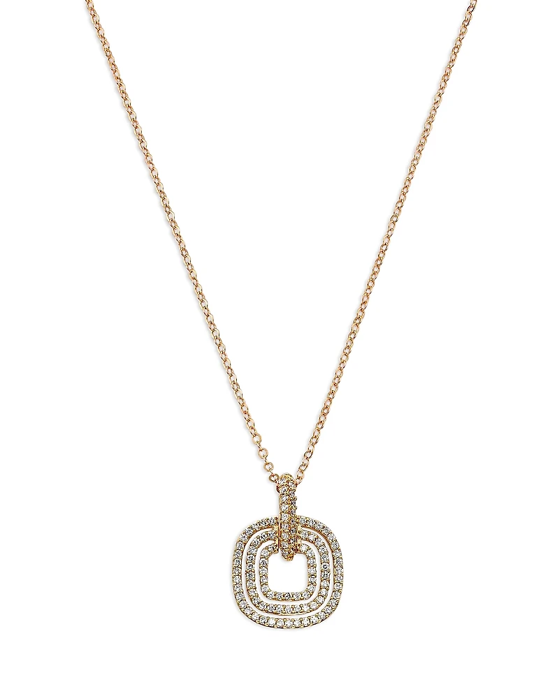 Bloomingdale's Fine Collection Diamond Triple Ring Pendant Necklace