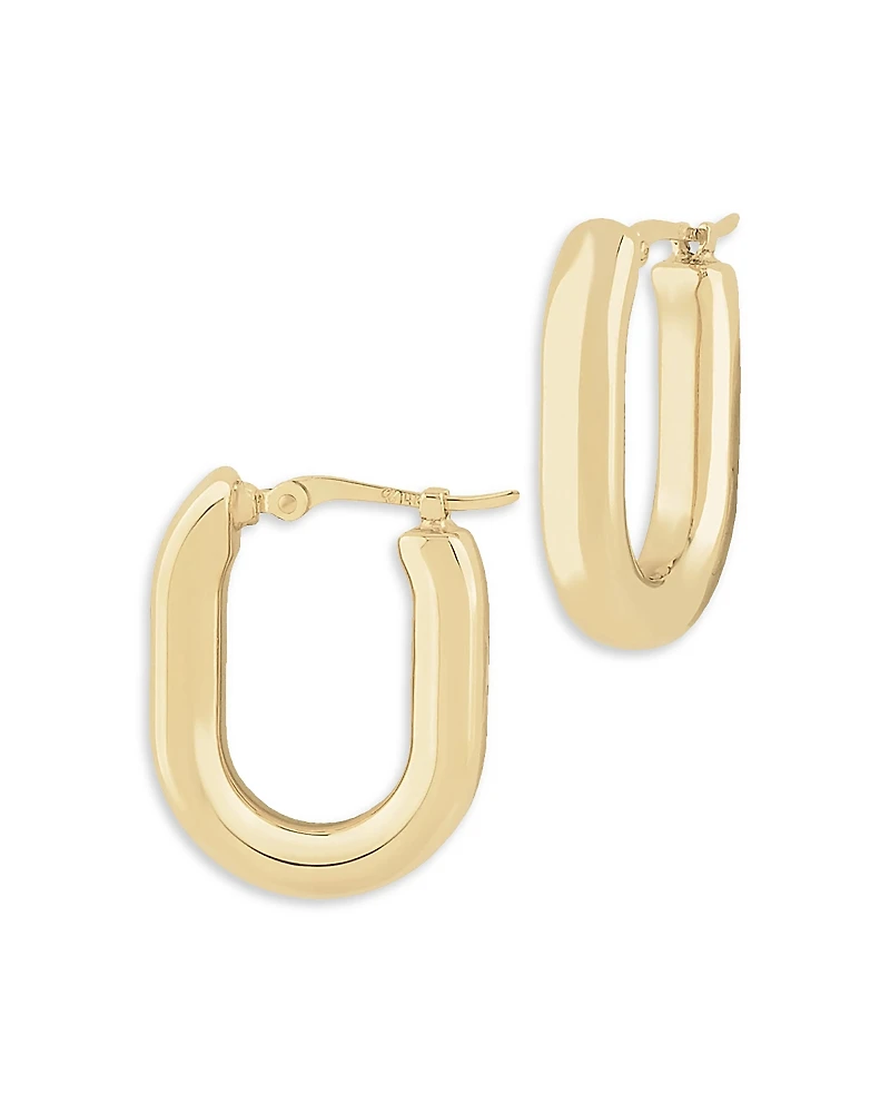 Moon & Meadow 14K Yellow Gold U Small Hoop Earrings