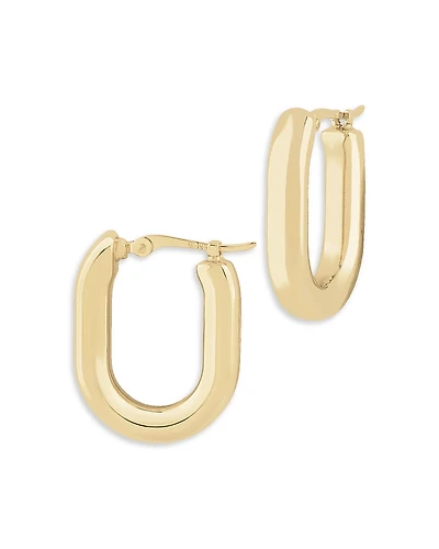Moon & Meadow 14K Yellow Gold U Small Hoop Earrings