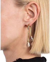 Lucite Front Back Double Drop Earrings