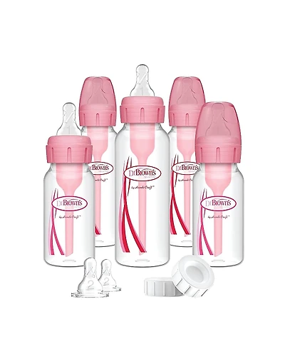 Dr. Brown's Dr. Browns Girls' 17 Piece Anti-Colic Options+ Baby Bottle Newborn Feeding Set