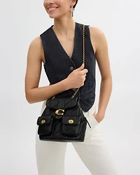Tabby Quilted Leather Convertible Backpack