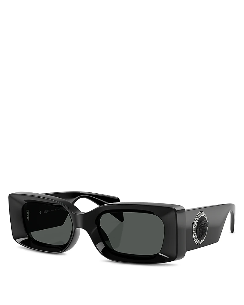 Versace Rectangular Sunglasses, 52mm