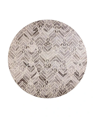 Feizy Asher 8638769F Round Area Rug, 8' x 8'
