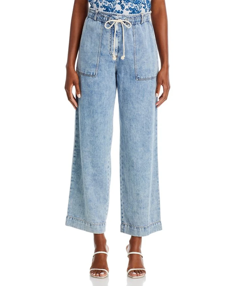 Ryan Drawstring Wide Leg Jeans