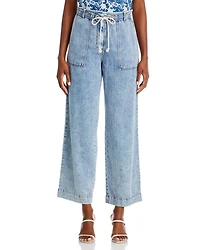 Ryan Drawstring Wide Leg Jeans