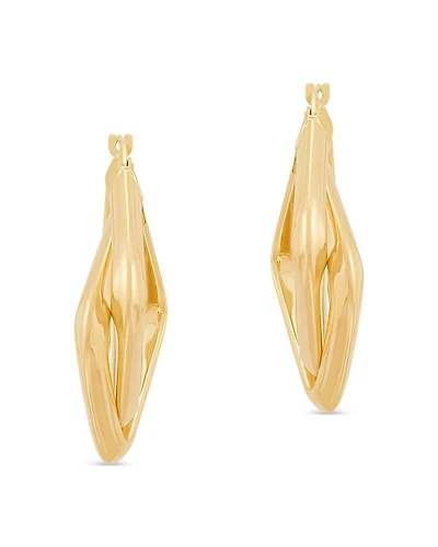 Bloomingdale's Fine Collection Polished Crossover Tube Hoop Earrings