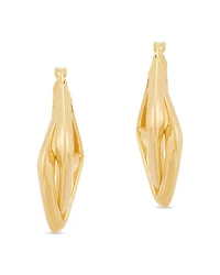 Bloomingdale's Fine Collection Polished Crossover Tube Hoop Earrings