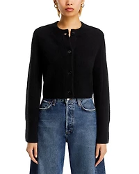Cropped Wide Sleeve Crewneck Cardigan - Exclusive