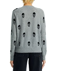 Skull Print Crewneck Cashmere Sweater - Exclusive