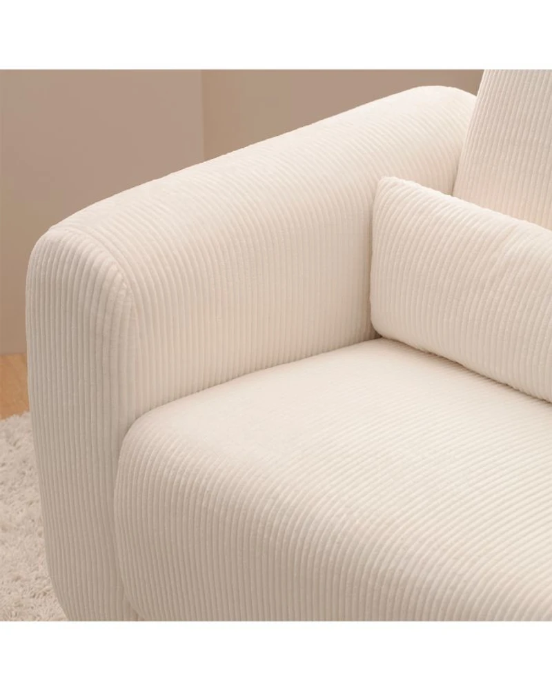 Tuba Corduroy Extra Wide Swivel Glider