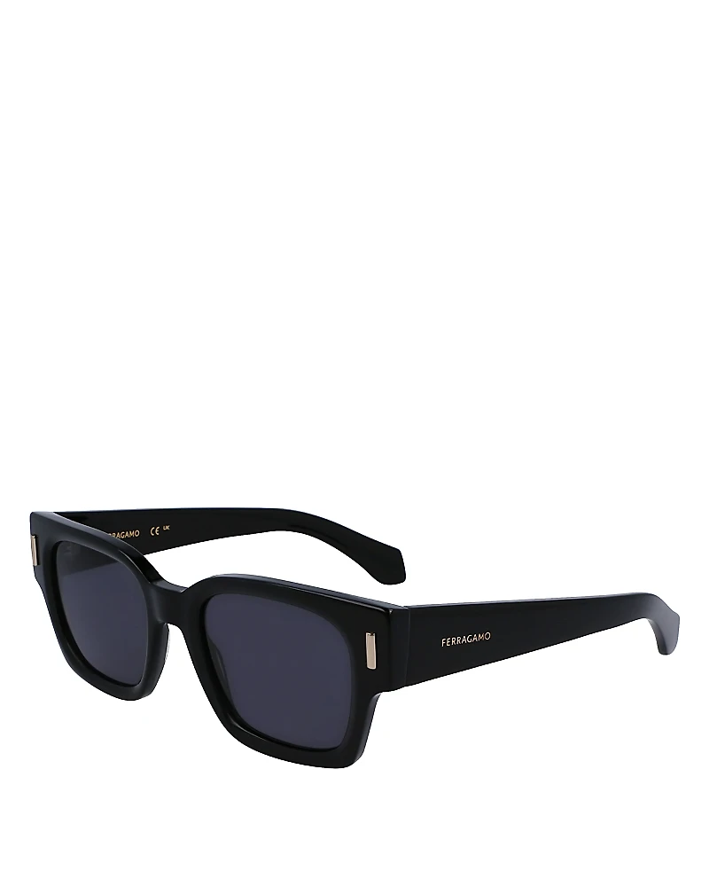 Ferragamo Rivet Square Sunglasses, 52mm