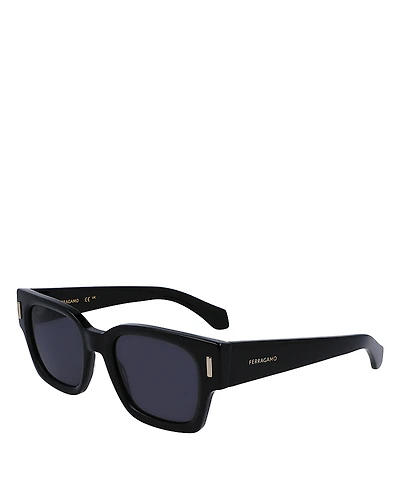 Ferragamo Rivet Square Sunglasses, 52mm