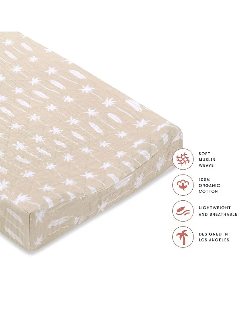 Quilted Changing Pad Cover GOTS Certified Organic Muslin Cotton