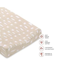 Quilted Changing Pad Cover GOTS Certified Organic Muslin Cotton