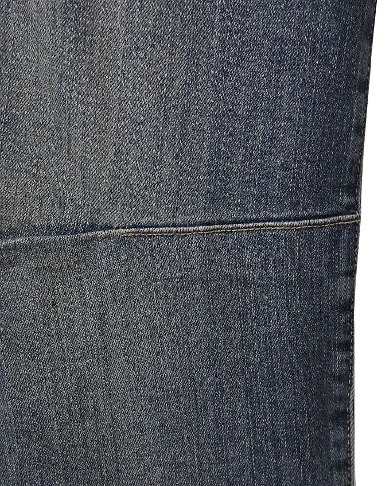 Mahni High Rise Barrel Leg Jeans Mid Blue