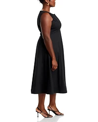 Paneled Midi Dress