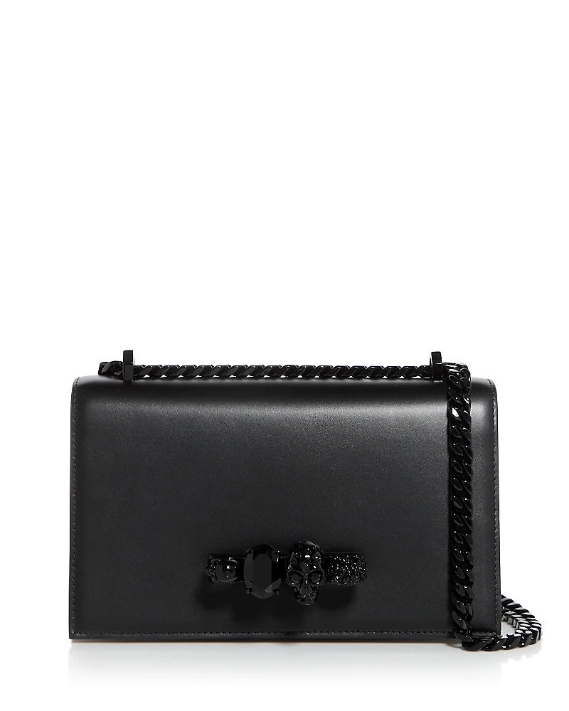 McQueen Embellished Leather Shoulder Bag