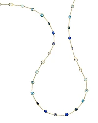 Ippolita 18K Yellow Gold Rock Candy Multi Stone Mixed Cut Station Statement Necklace, 37