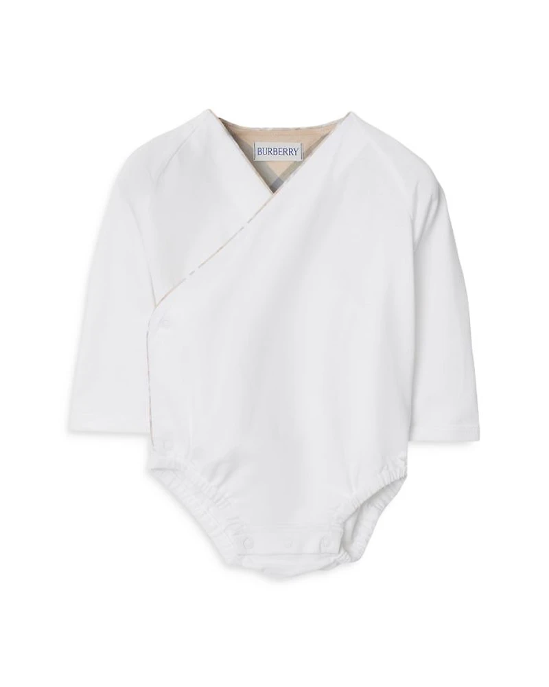 Unisex Rizza Cotton Bodysuit & Check Bandana Bib Set - Baby