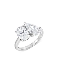 Bloomingdale's Fine Collection Certified Diamond Lab Grown Pear & Oval Toi Et Moi Engagement Ring