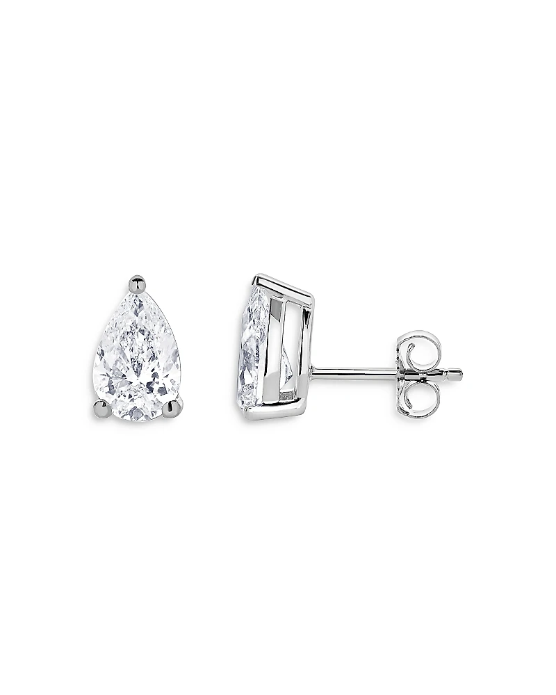 Bloomingdale's Fine Collection Certified Lab Grown Pear Shaped Diamond Stud Earrings