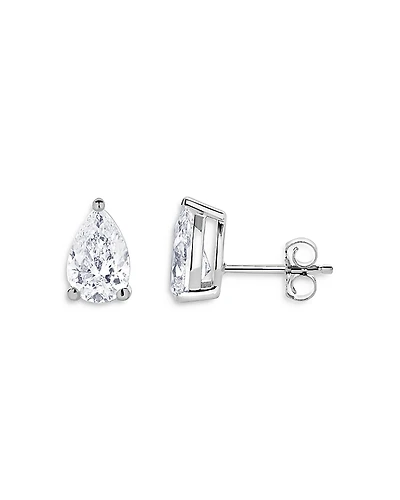 Bloomingdale's Fine Collection Certified Lab Grown Pear Shaped Diamond Stud Earrings
