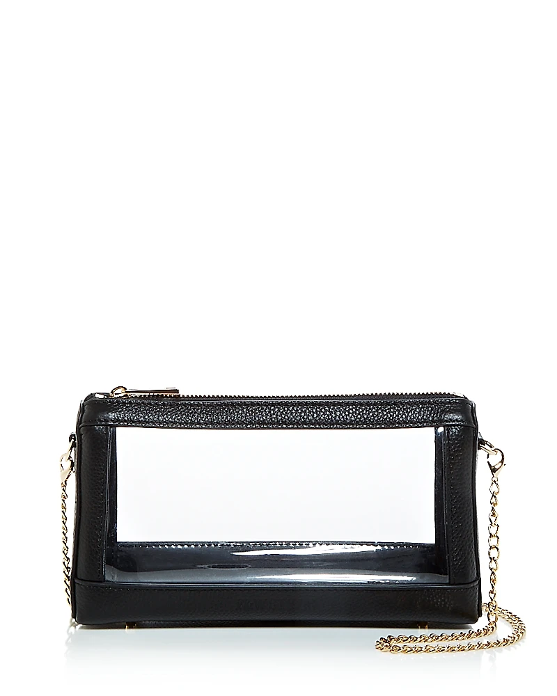 F & W Style Violet Clear Clutch
