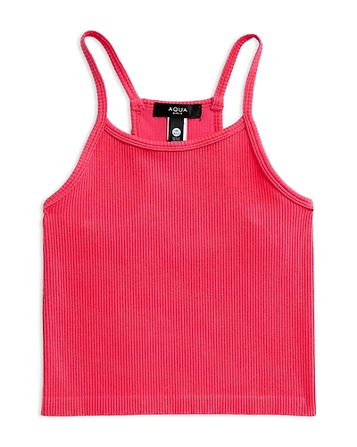 Aqua Girls' Seamless Crop Tank Top, Big Kid - Exclusive
