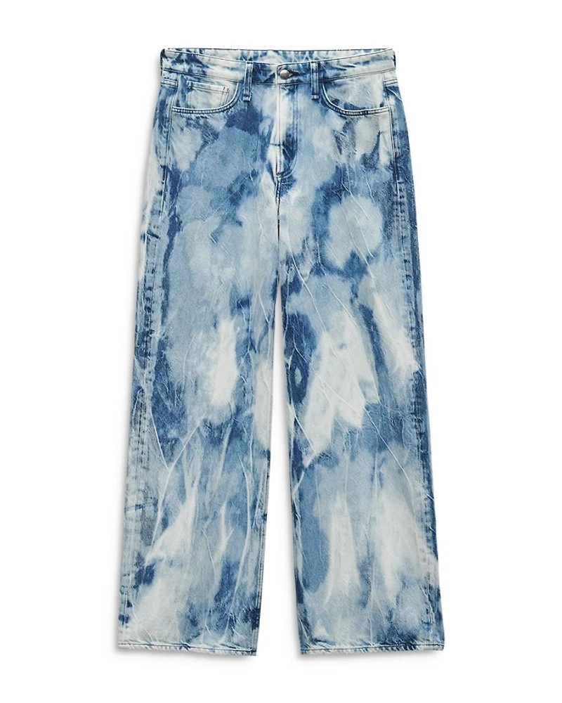 Logan Mid Rise Wide Leg Jeans Indigo Water Color