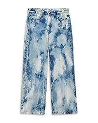 Logan Mid Rise Wide Leg Jeans Indigo Water Color