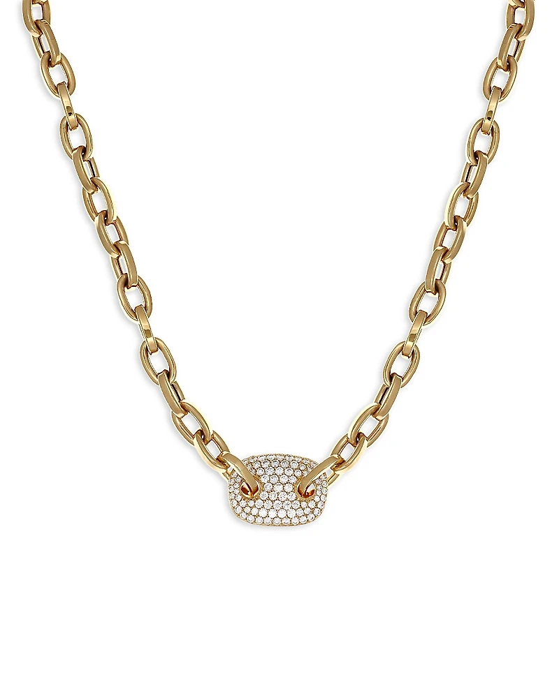 Crivelli 18K Yellow Gold Diamond Pave Pendant Necklace, 15.5-17.5 - Exclusive