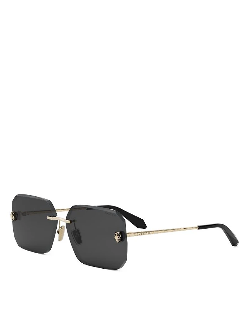 Serpenti Rectangular Sunglasses, 62mm