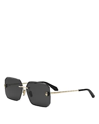 Serpenti Rectangular Sunglasses, 62mm