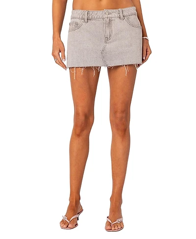 Edikted Micah Denim Mini Skirt