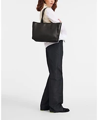 Le Foulonné Large Leather Shoulder Tote