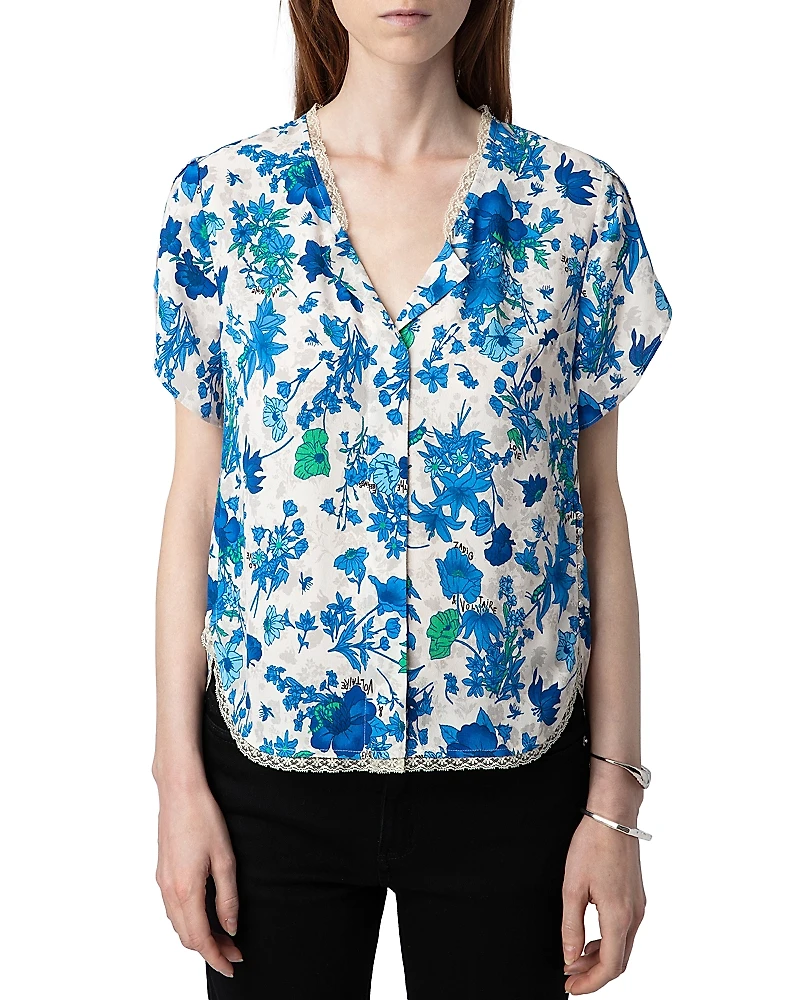 Zadig & Voltaire Tiffiny Floral Top