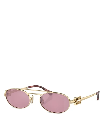 Miu Oval Sunglasses, 53mm