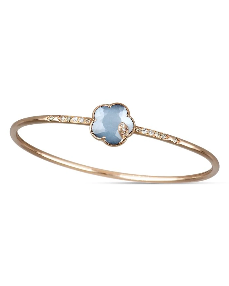 Petit Joli Lunaire 18K Rose Gold Lunar Garden Gem Bracelet with Diamonds