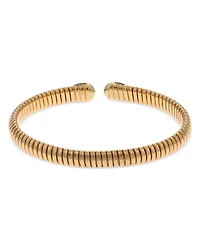18K Yellow Gold Via Giardino Tubogas Domed Sapphire Cabochon & Diamond Bracelet