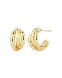 Ef Collection 14K Yellow Gold Knot Huggie Earrings