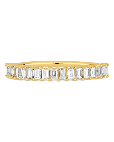 Ef Collection 14K Yellow Gold Diamond Baguette Ring