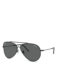 Aviator Reverse Sunglasses, 62mm