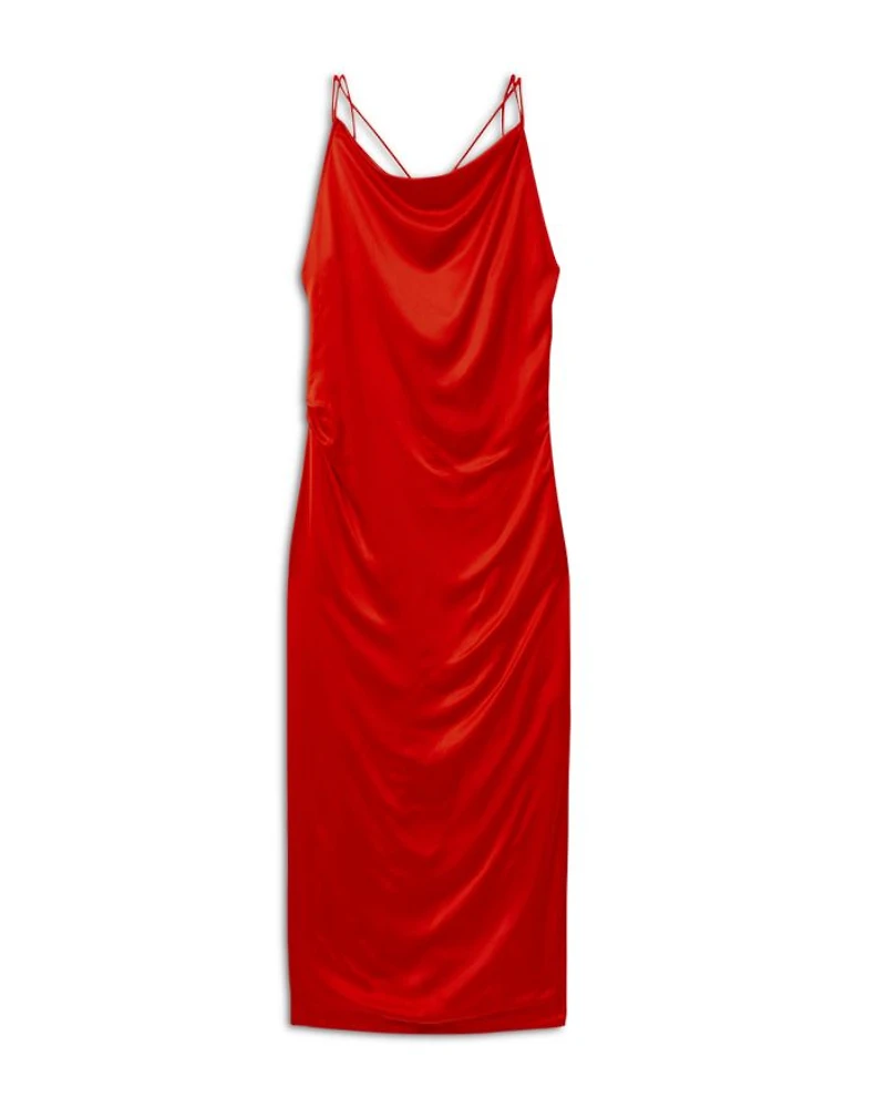 Lilah Cowl Neck Slip Midi Dress