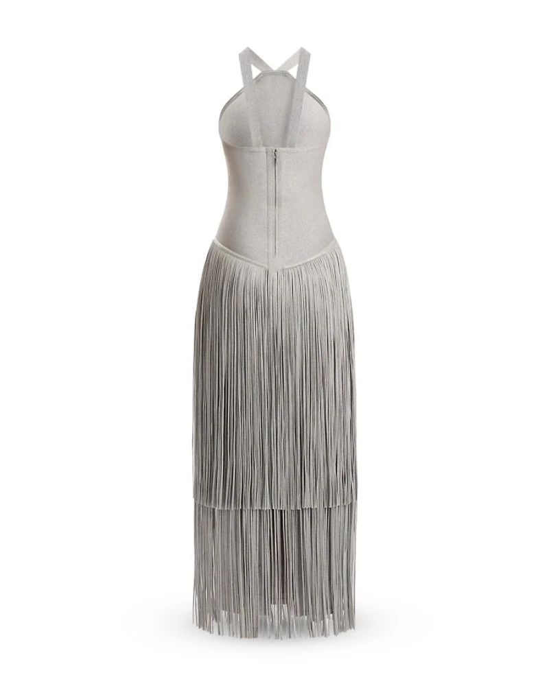 Kennedy Metallic Fringe Gown