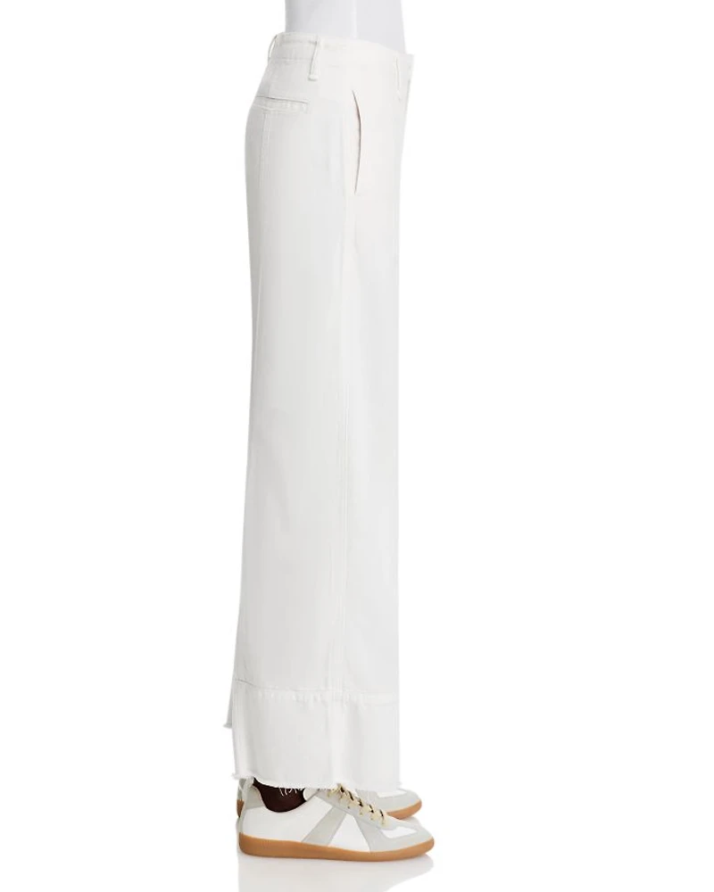 Arianna Featherweight Wide Leg Jeans White