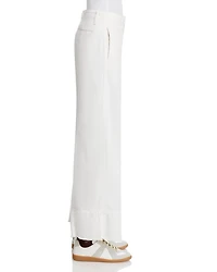 Arianna Featherweight Wide Leg Jeans White