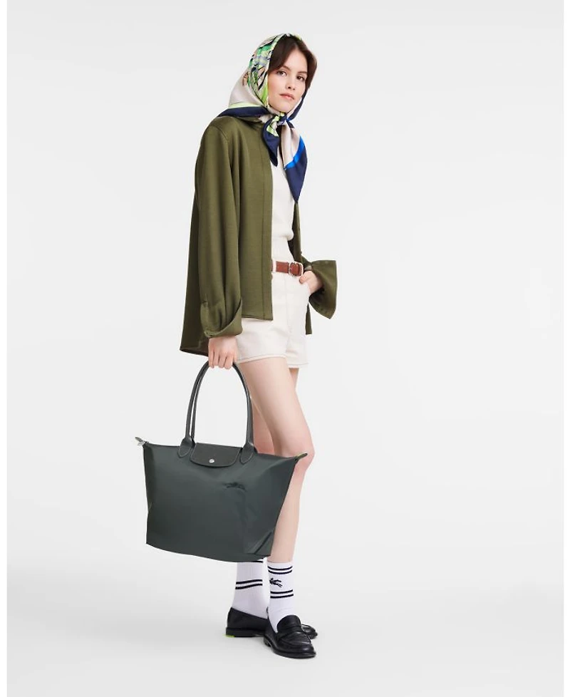 Le Pliage Green Large Nylon Tote Bag