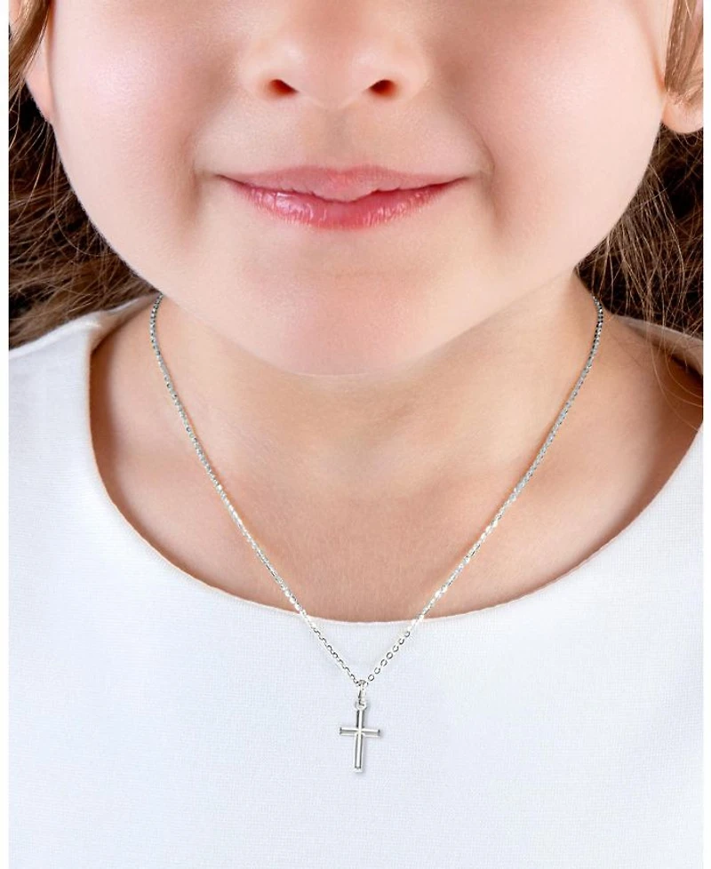 Children's 14K Gold Everlasting Faith Cross 12-14" Necklace